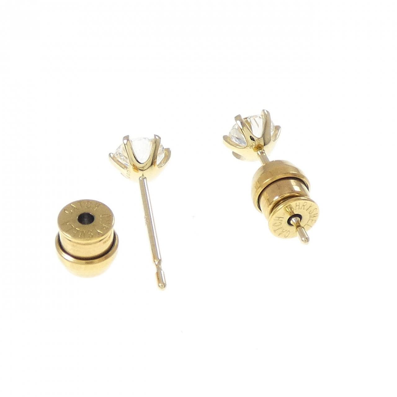 【リメイク】K18YG/ST ダイヤモンド ピアス 0.272CT 0.278CT E-F VS2 EXT