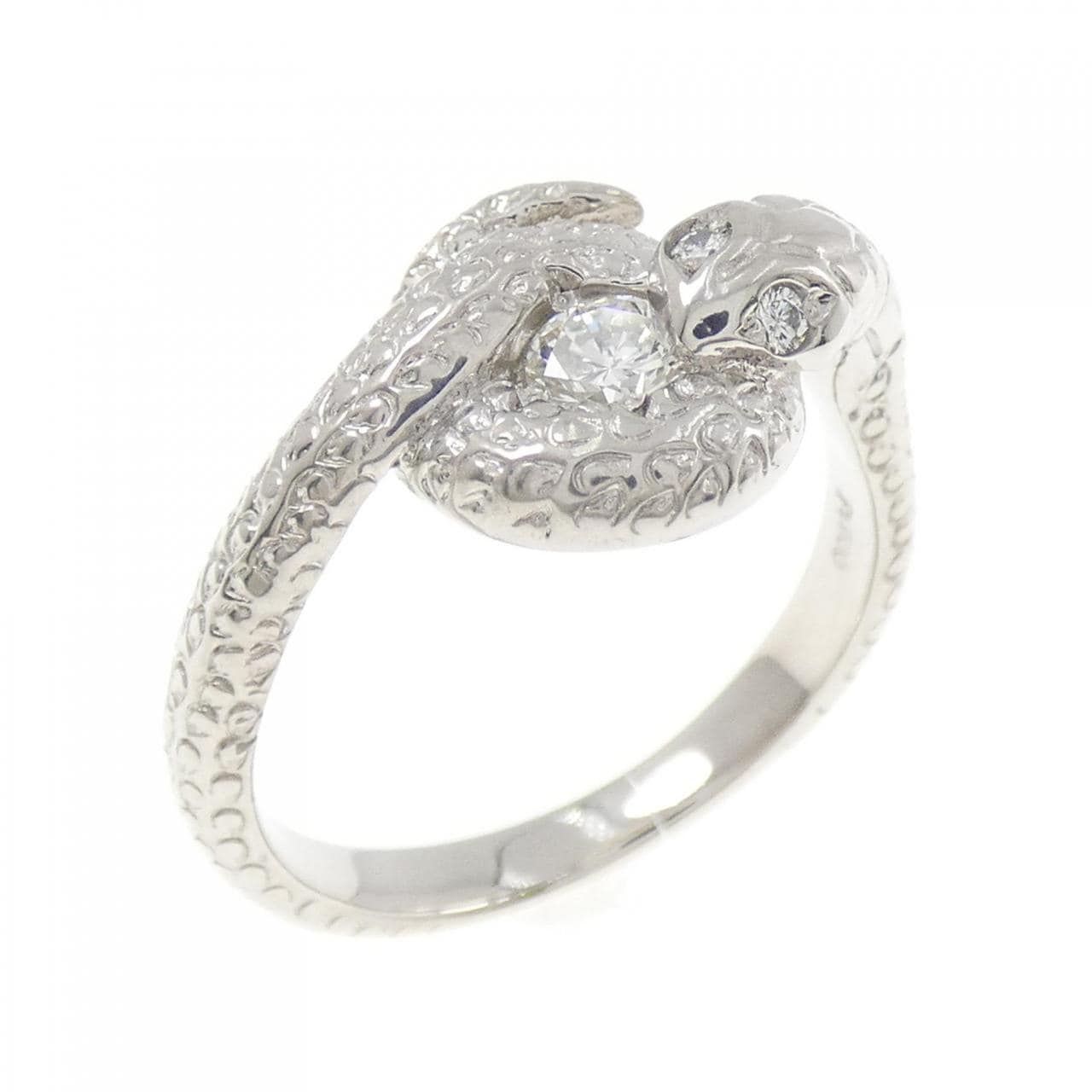 PT900 スネーク ダイヤモンド リング 0.24CT