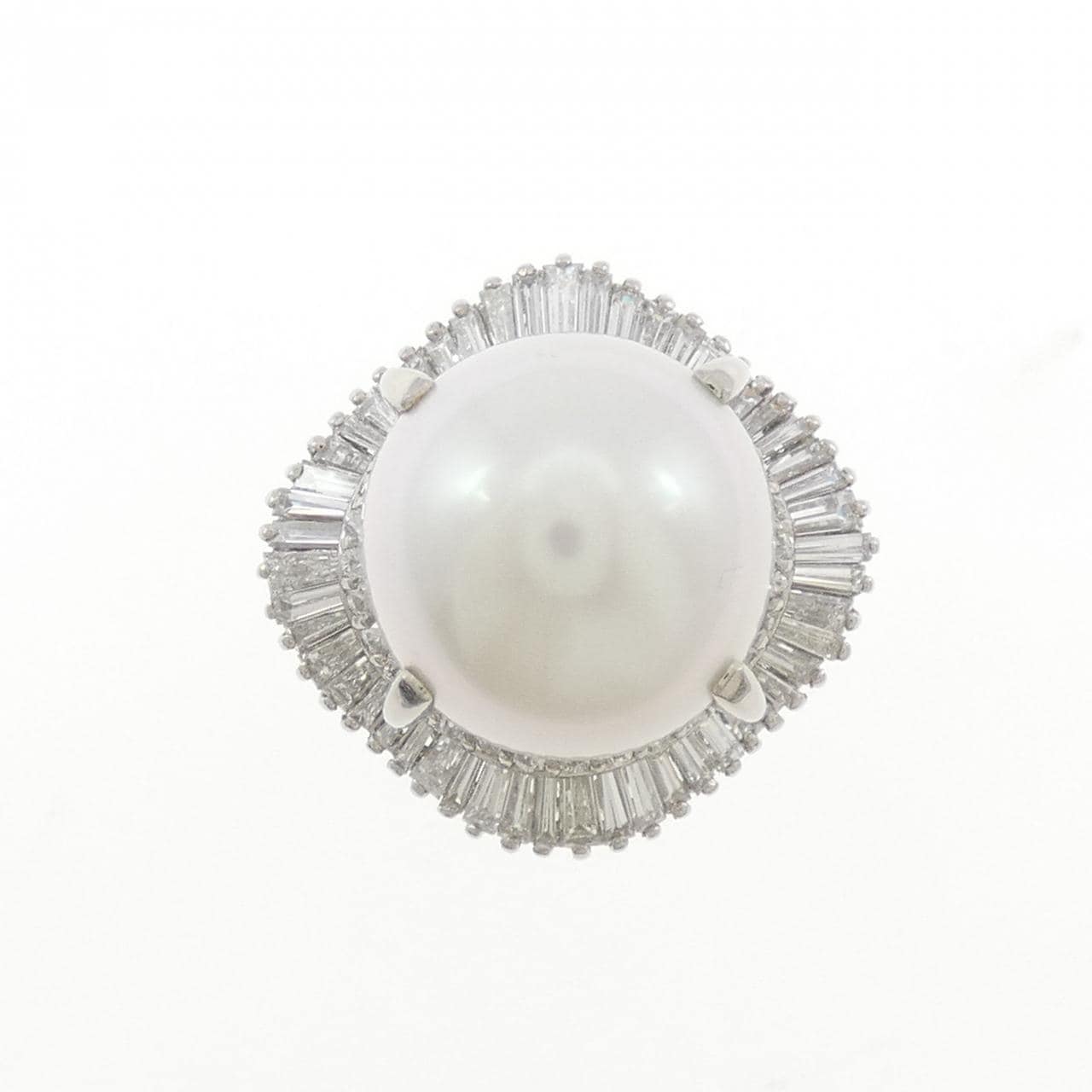 PT900 白蝶パール リング 13.8mm