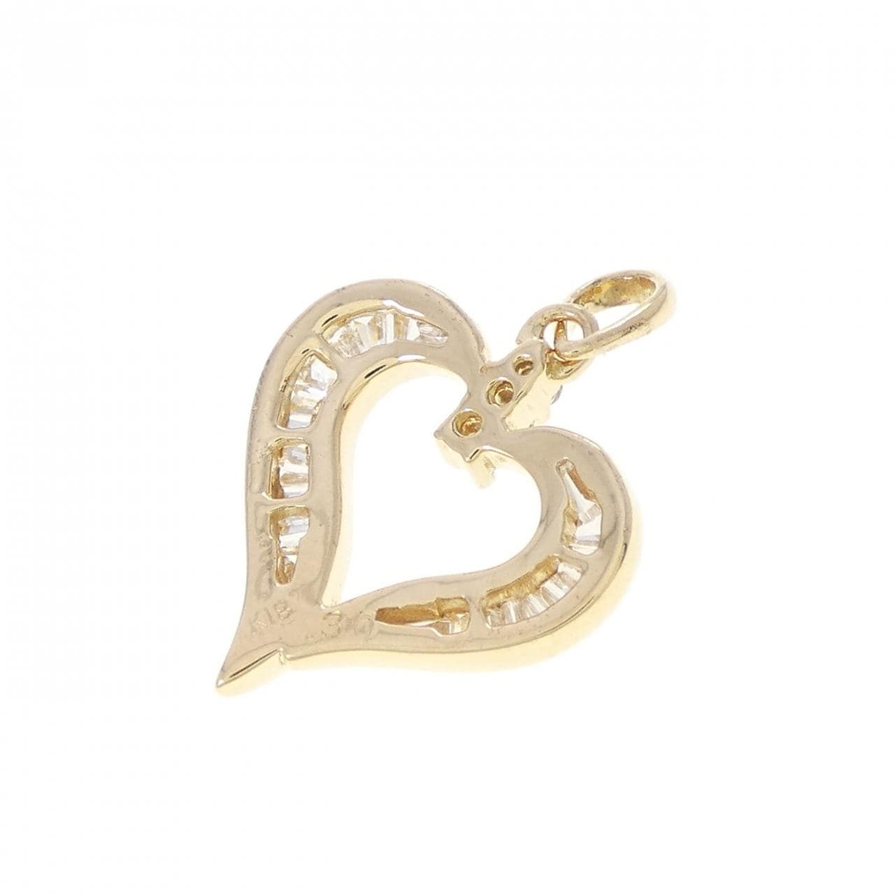 K18YG ハート ダイヤモンド ペンダント 0.30CT