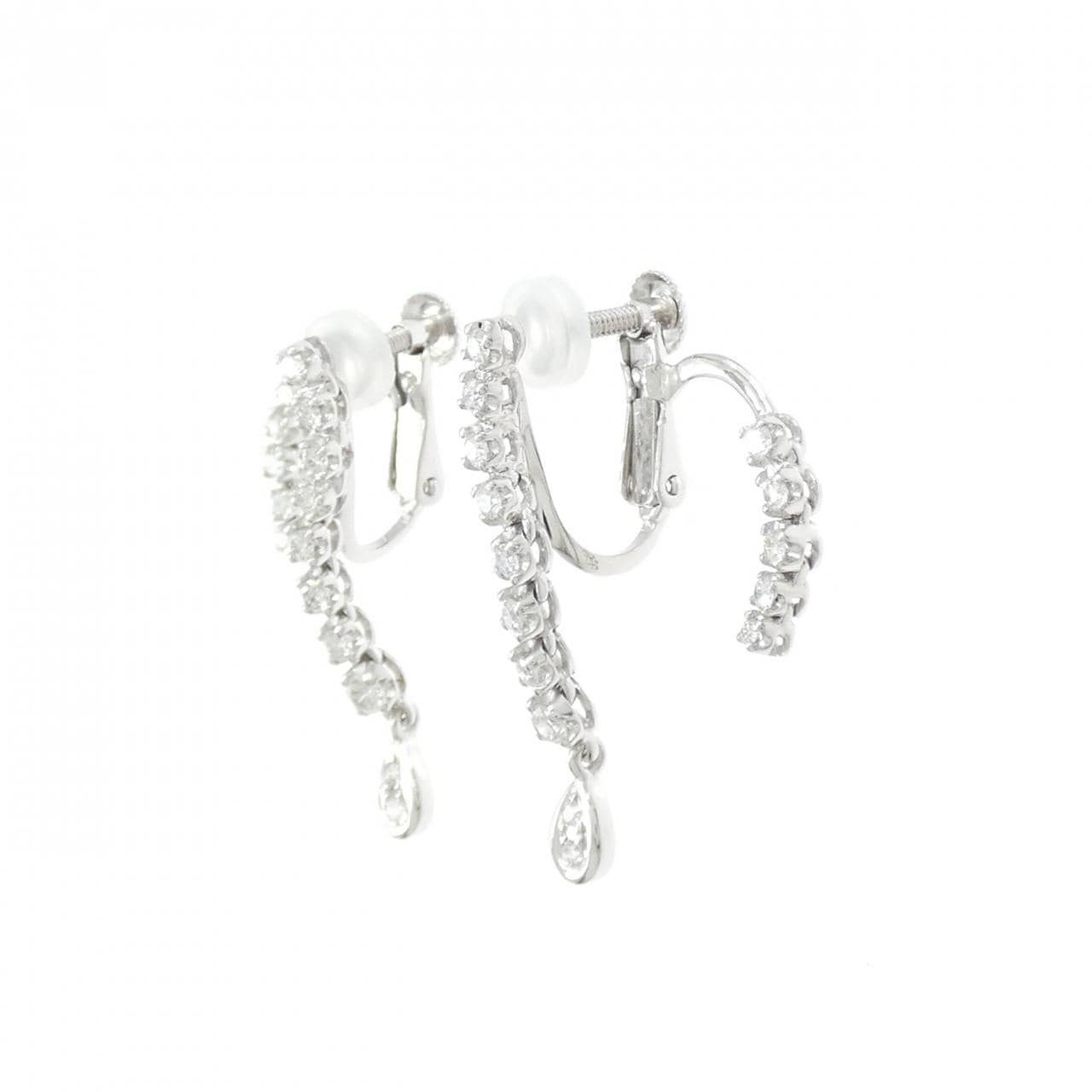 K18WG ダイヤモンド イヤリング 0.58CT