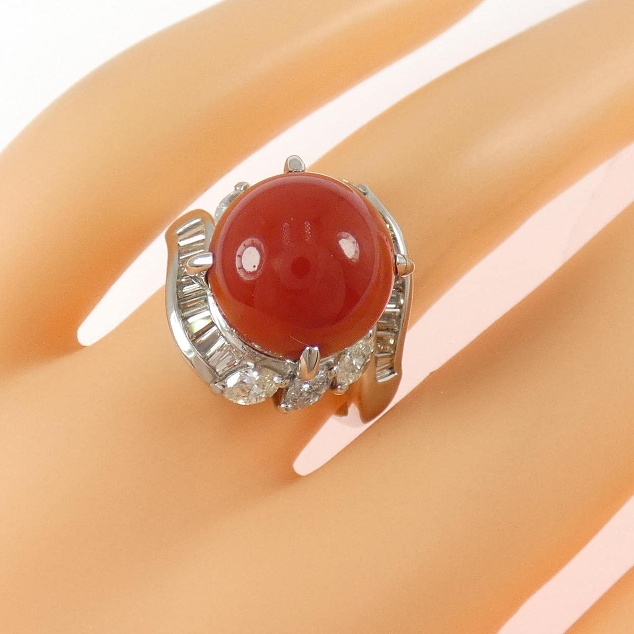 PT900 サンゴ リング 12mm