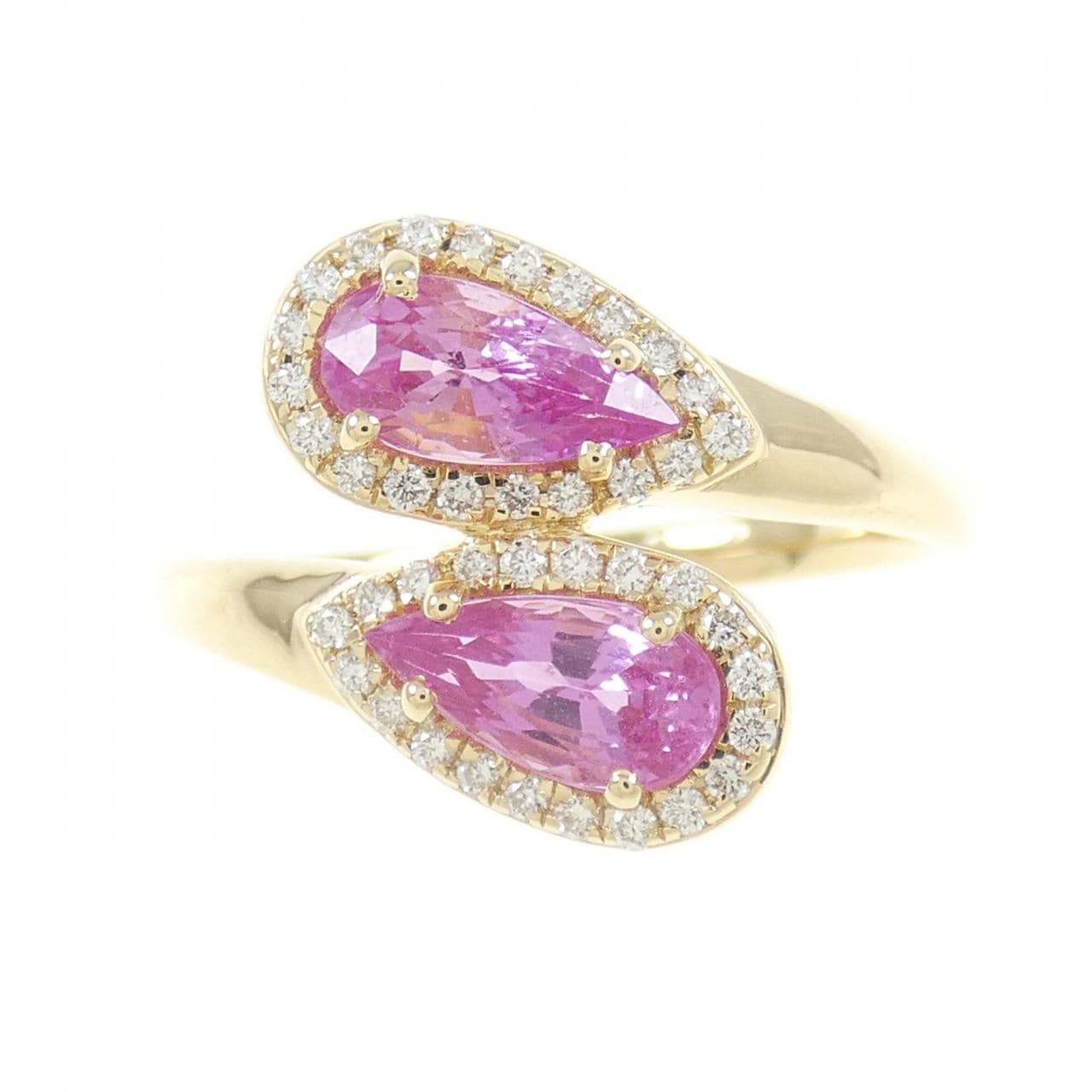 【新品】K18YG サファイヤ リング 1.32CT