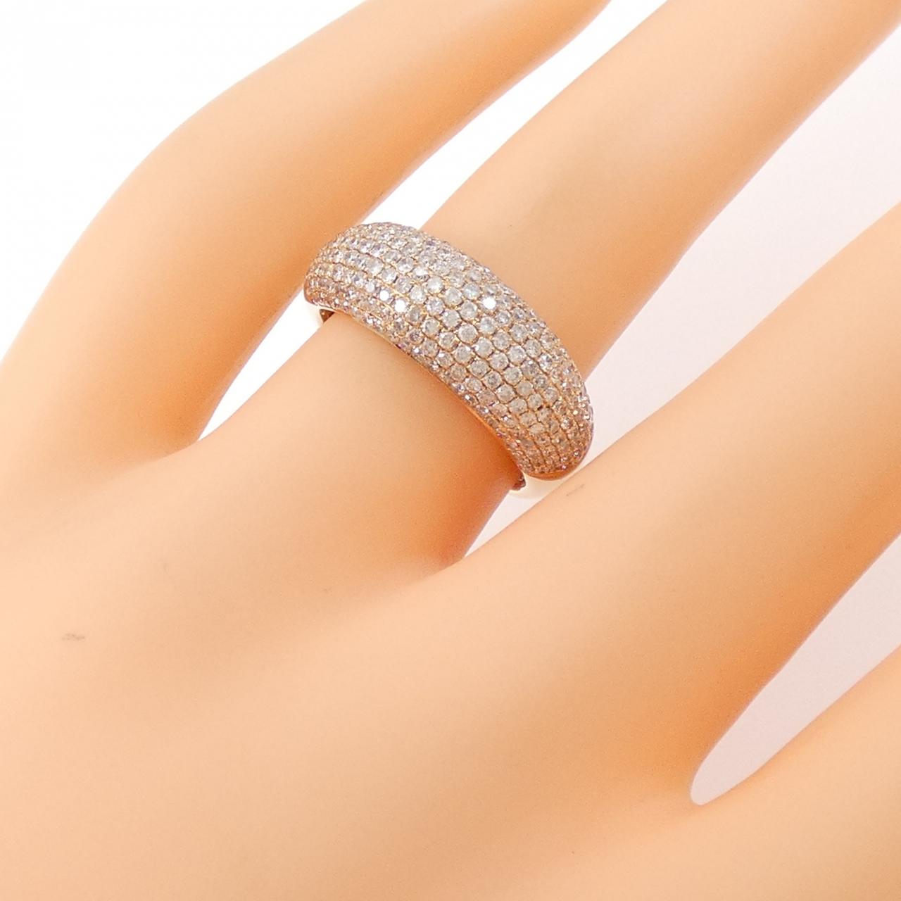 K18PG パヴェ ダイヤモンド リング 1.00CT