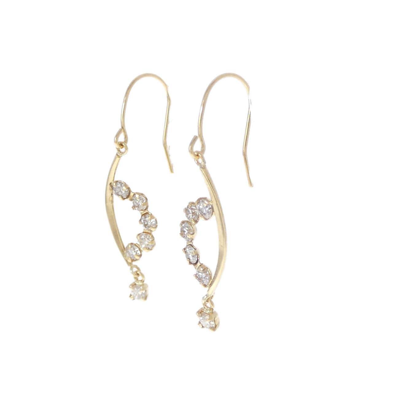 K18YG ダイヤモンド ピアス 0.30CT