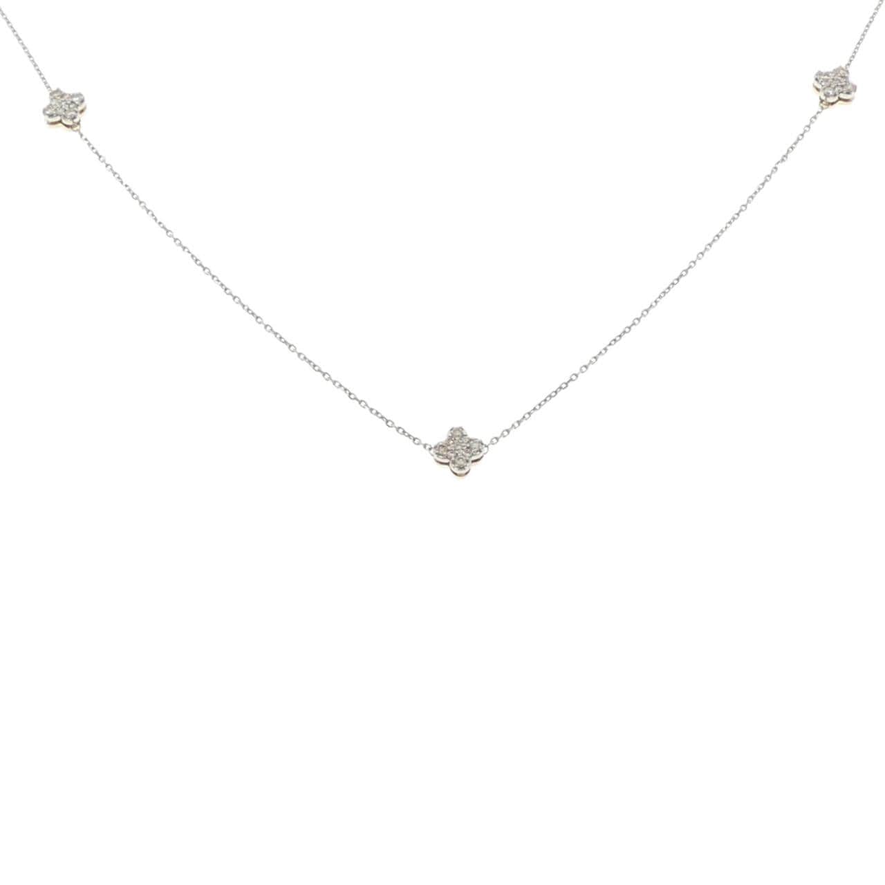 K18YG/PT900/PT850 ダイヤモンド ネックレス 1.00CT