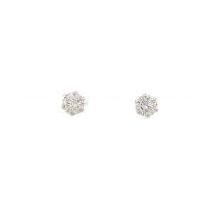 PT900 ソリティア ダイヤモンド ピアス 0.20CT