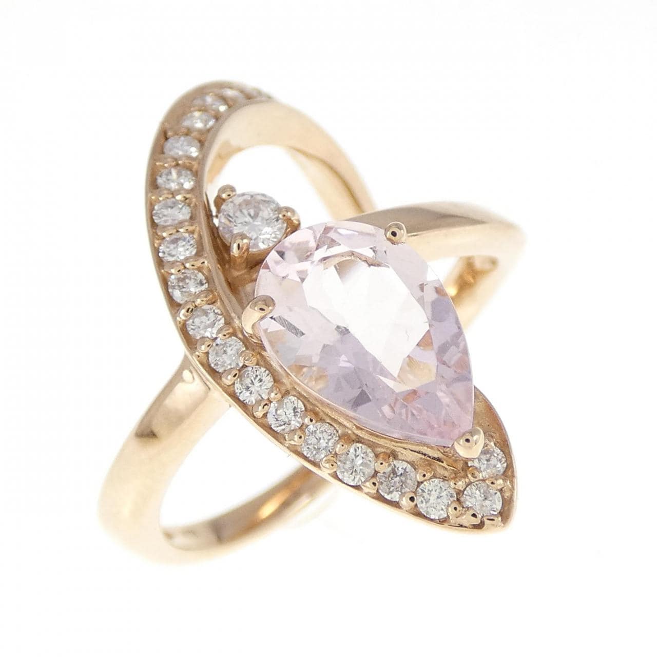 K18PG Morganite Ring 1.13CT