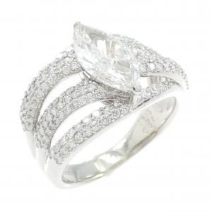 PT900 ダイヤモンド リング 1.518CT F SI2 マーキスカット
