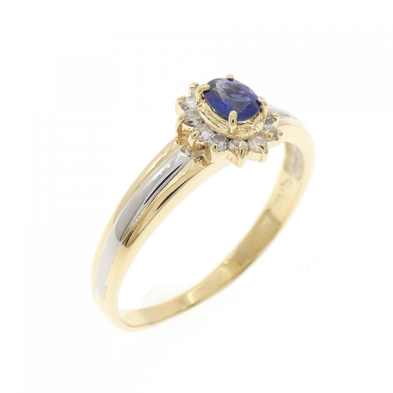 K18YG/PT900 サファイヤ リング