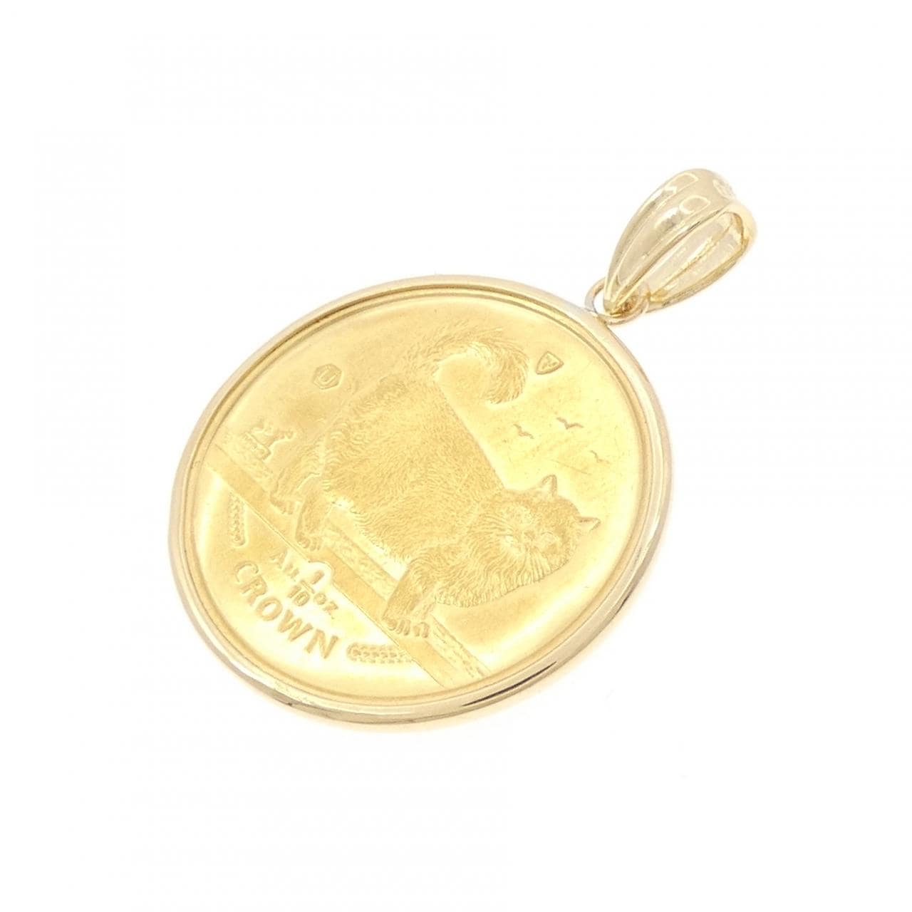 K18YG(枠) コイン ペンダント