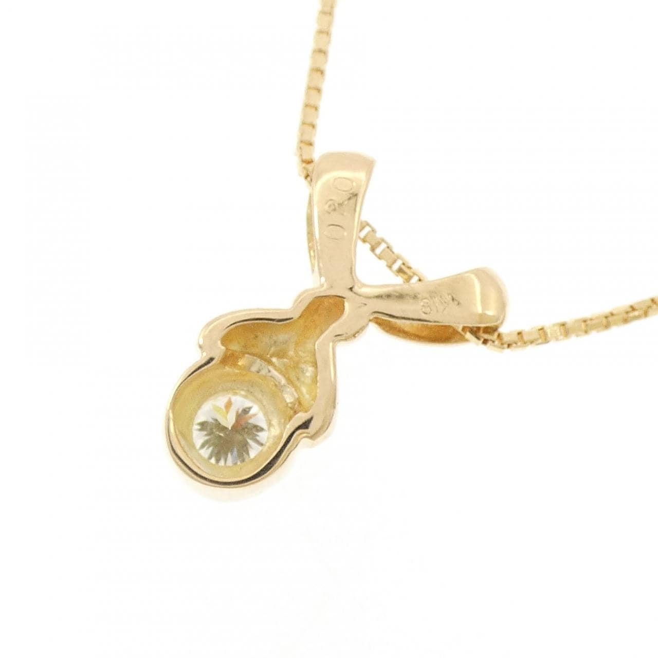 K18YG ダイヤモンド ネックレス 0.20CT