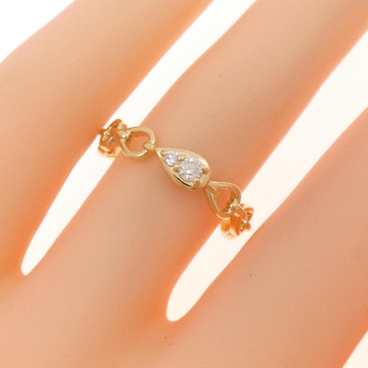 K18YG ダイヤモンド リング 0.07CT