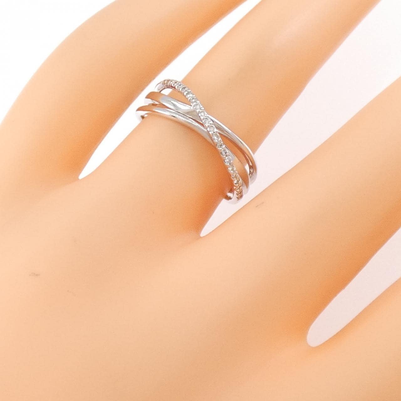 K18WG ダイヤモンド リング 0.11CT