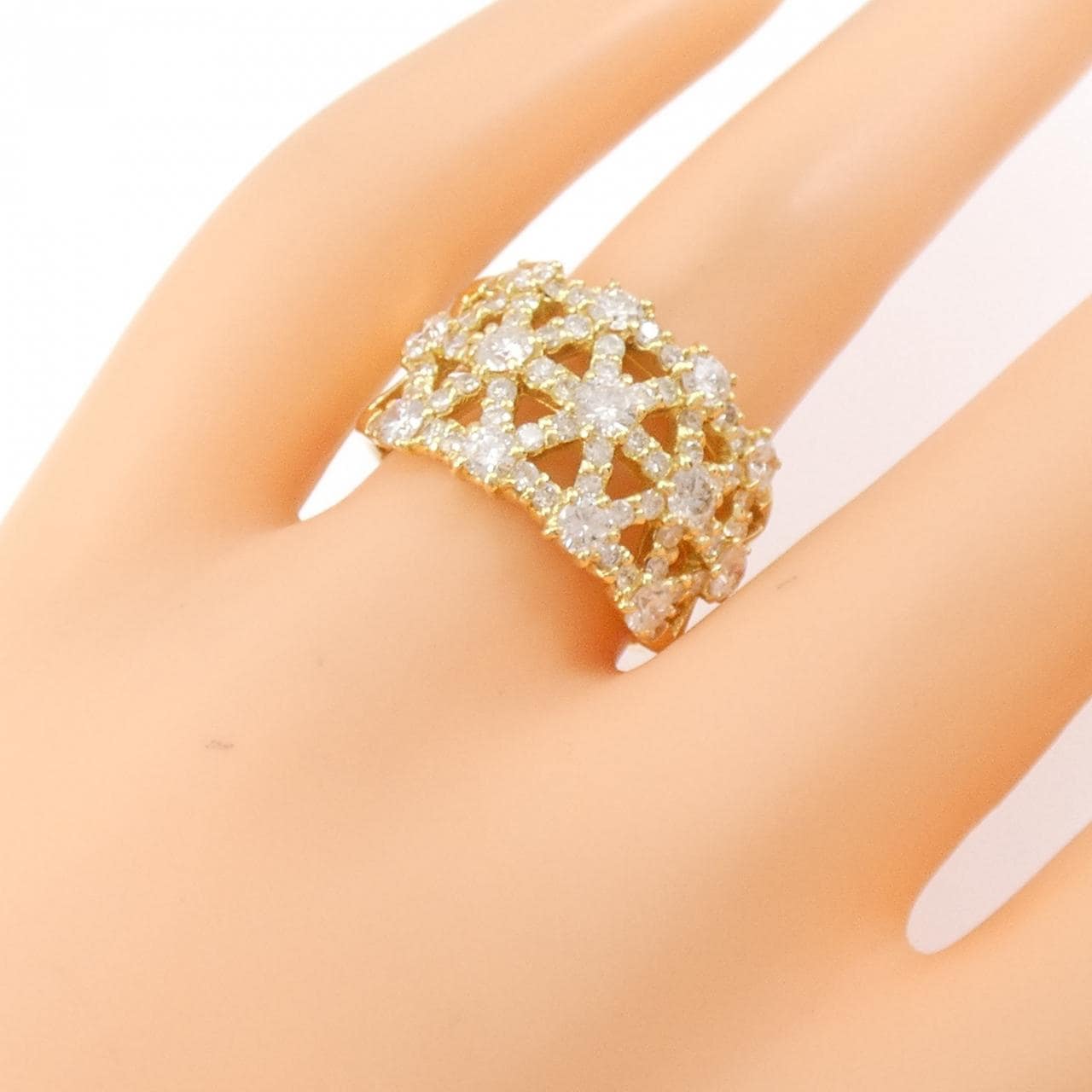 K18YG ダイヤモンド リング 2.00CT