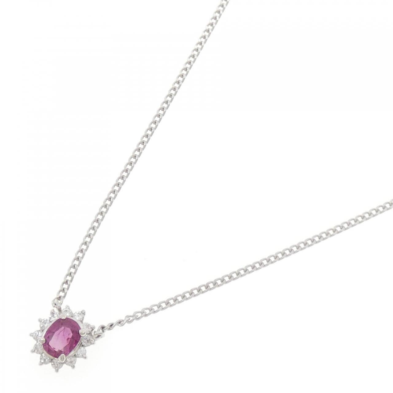 PT900/PT850红宝石项链0.64CT