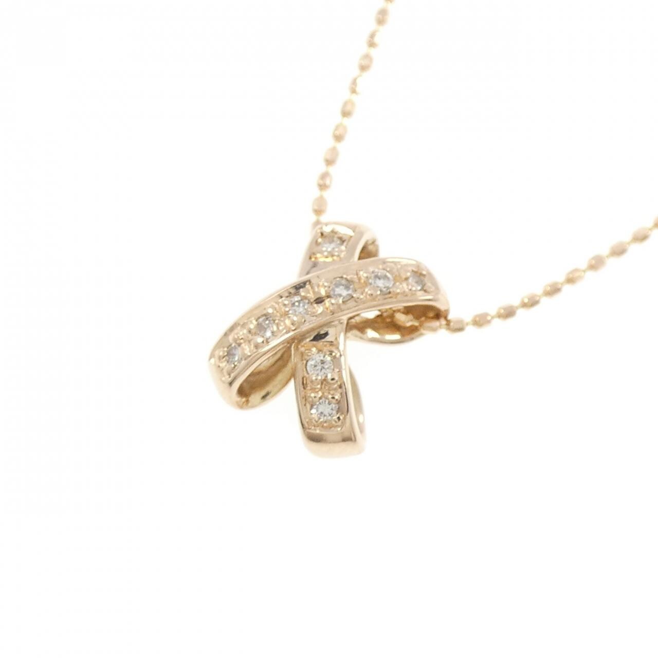 K18PG ダイヤモンド ネックレス 0.06CT