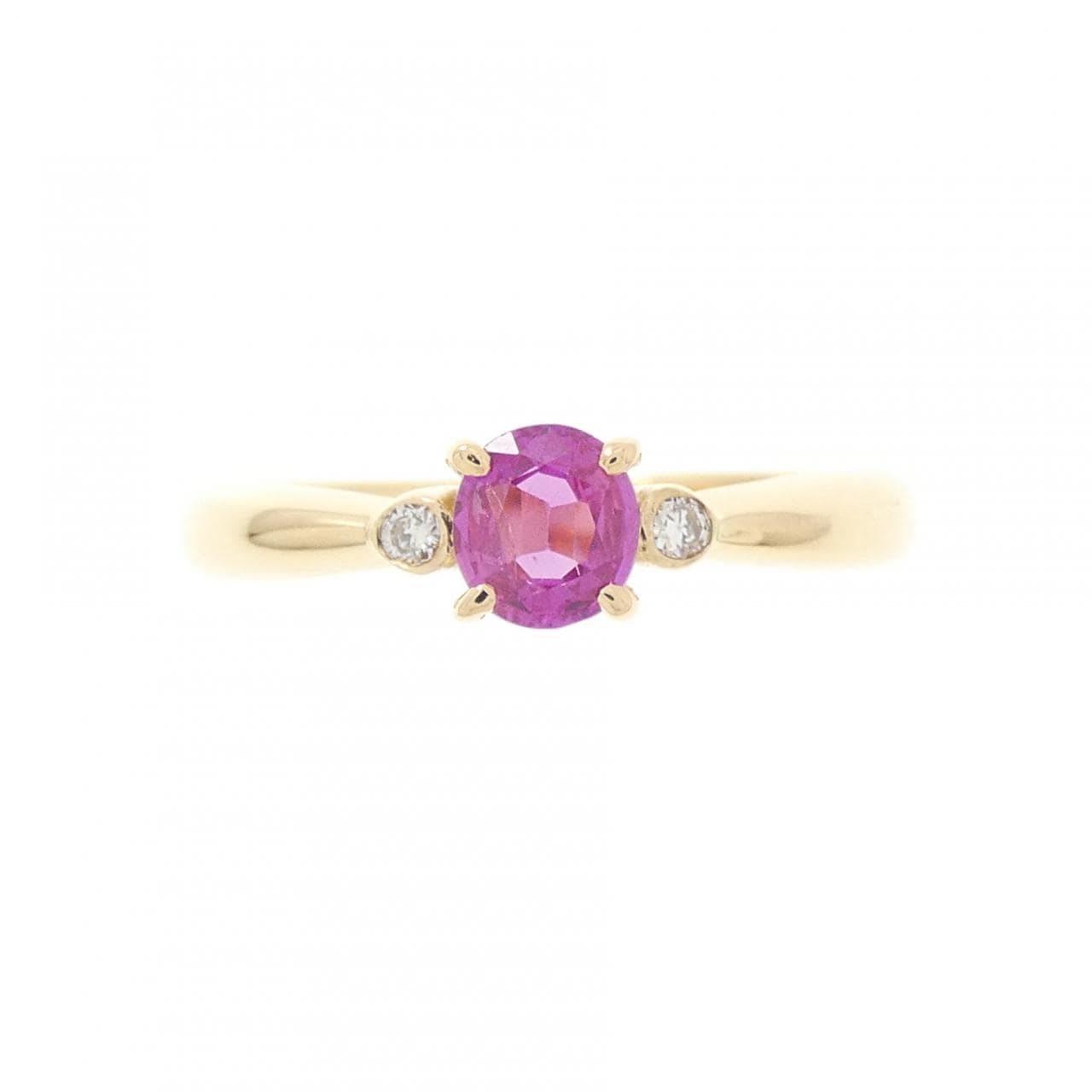 K18YG サファイヤ リング 0.37CT