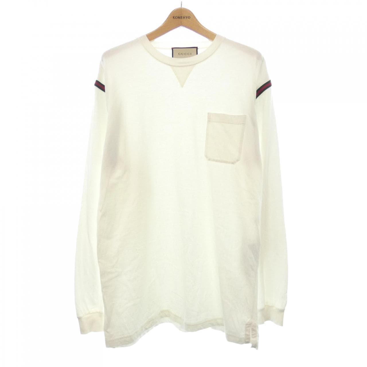 グッチ GUCCI ウェブ ストライプ付きコットンジャージーTシャツ 768441 XJF3T Tシャツ