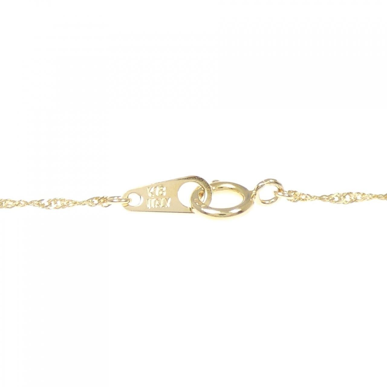 K18YG cross Diamond necklace 0.15CT