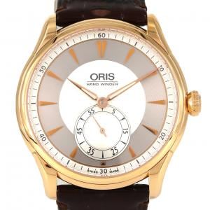 【ノーメンテナンス還元価格】オリス アートリエ ハンドワインディングスモールセコンド PG 01 396 7580 6051-Set PG･RG 手巻