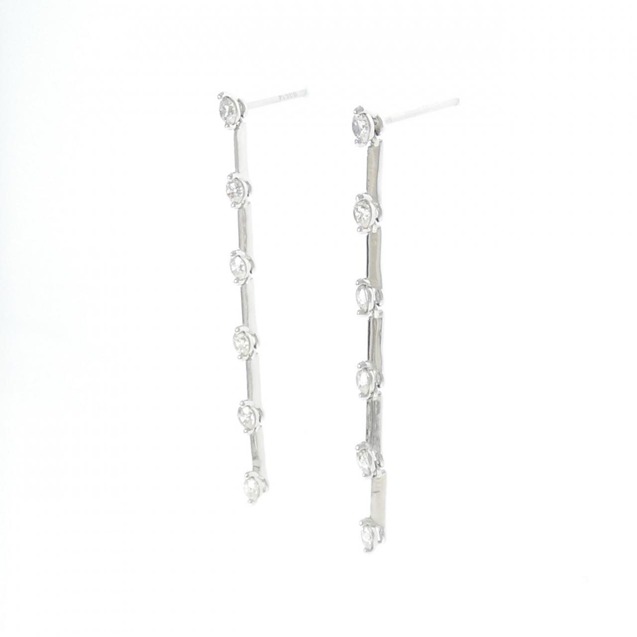 【新品】PT900 ダイヤモンド ピアス 0.70CT