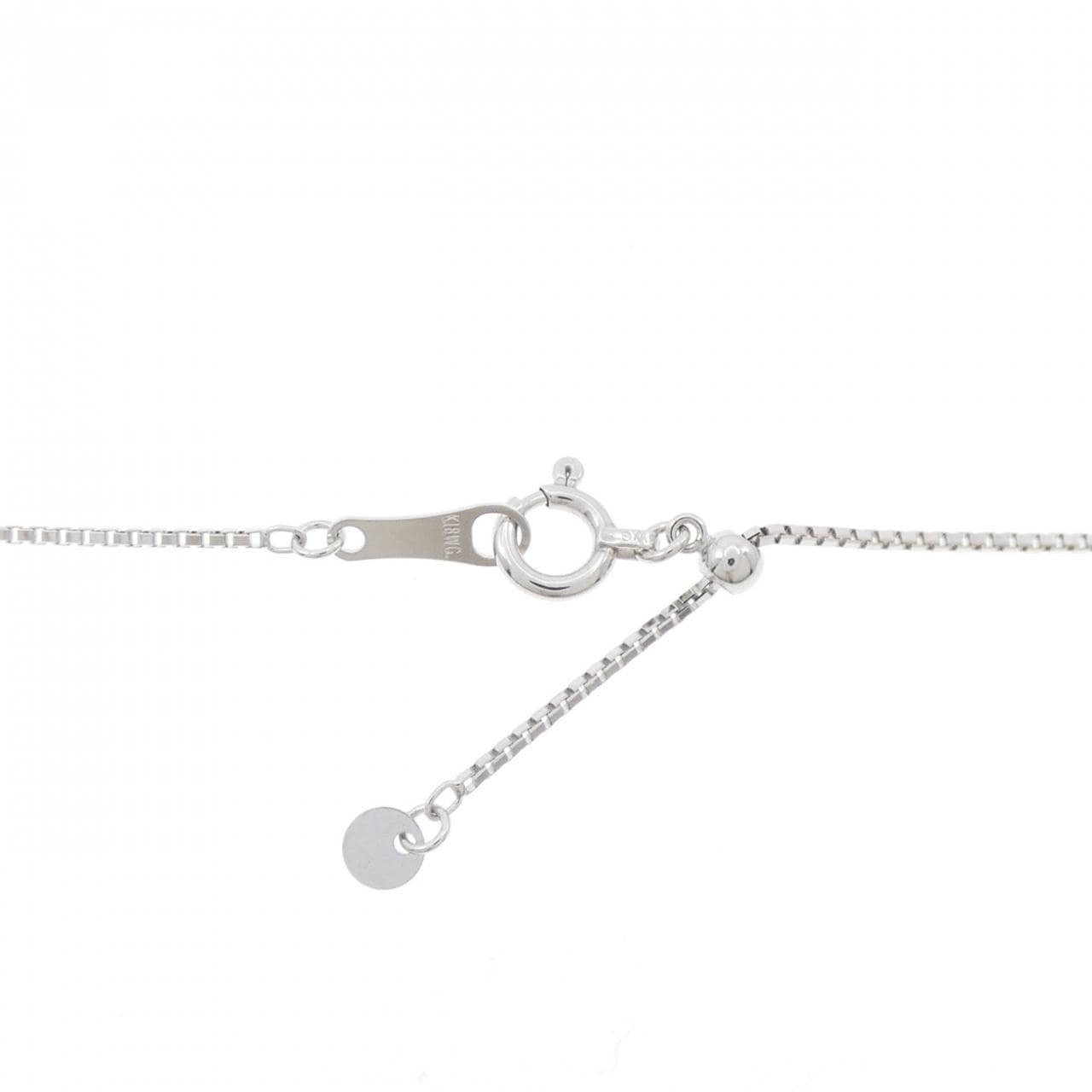 K18WG クロス ダイヤモンド ネックレス 0.55CT