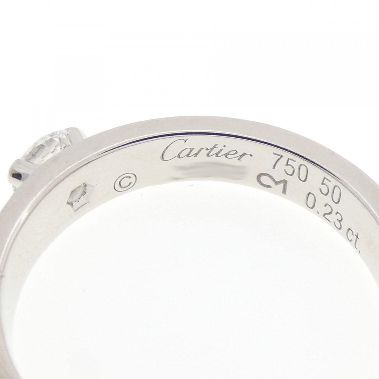 カルティエ ミニラブリング ソリテール リング 0.23CT E IF