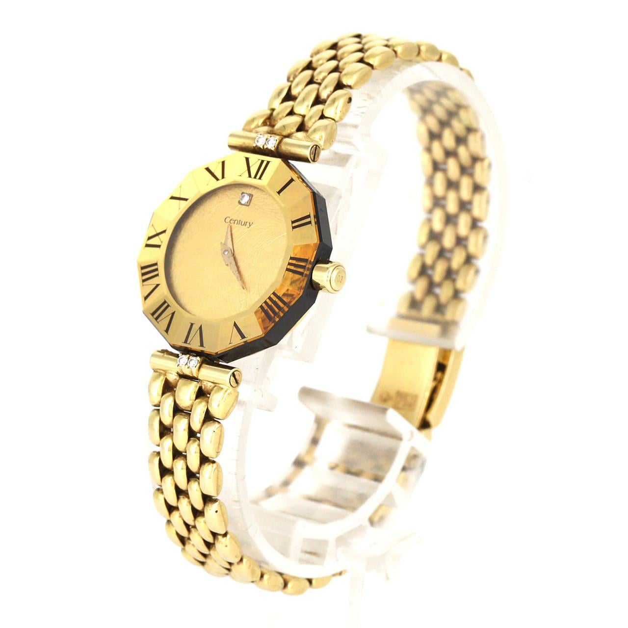 【ノーメンテナンス還元価格】センチュリー タイムジェム YG YG クォーツ