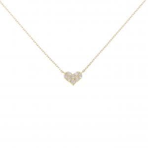 K18YG ハート ダイヤモンド ネックレス 0.13CT
