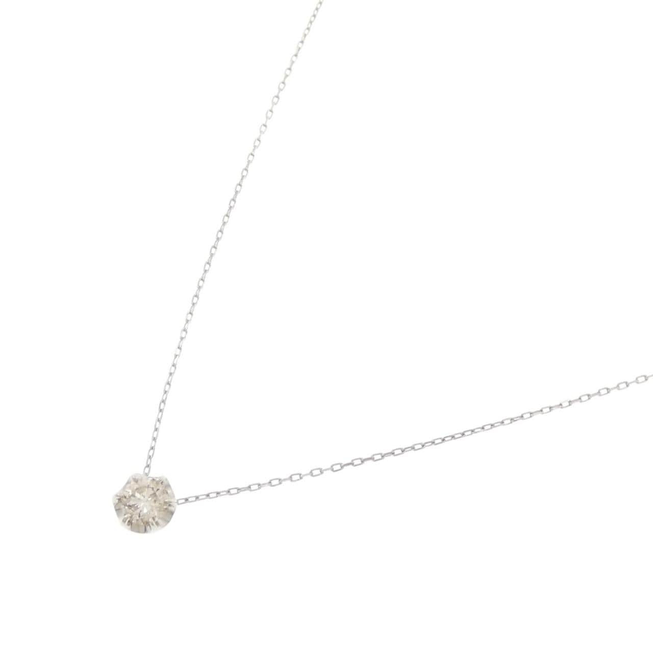 PT900/PT850 ソリティア ダイヤモンド ネックレス 0.20CT
