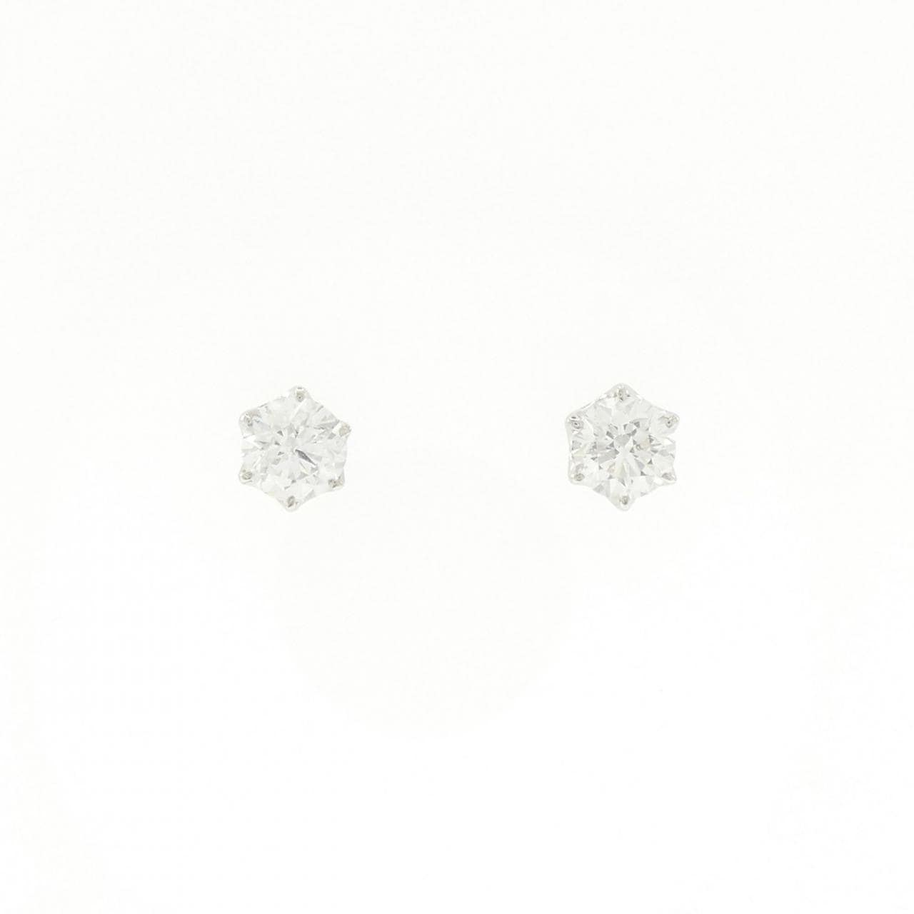 PT900 ダイヤモンド ピアス 0.411CT 0.422CT F SI2 VG