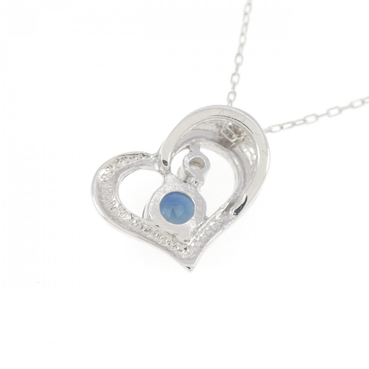 K14WG/K18WG Heart Sapphire Necklace