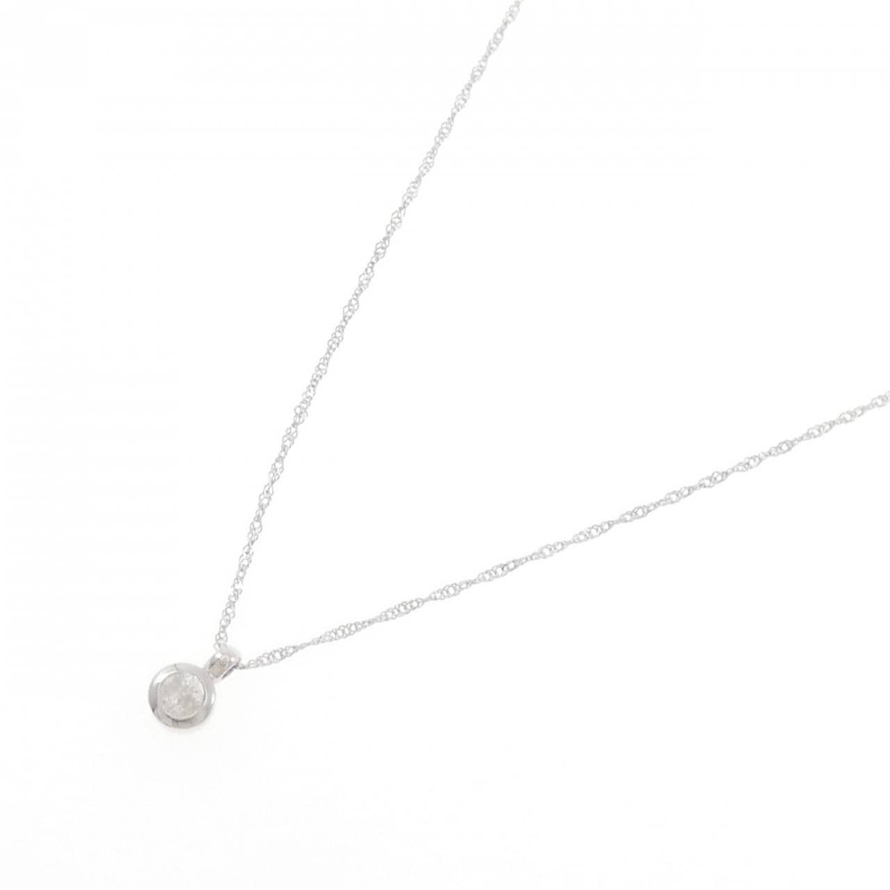 K18WG ダイヤモンド ネックレス 0.1CT