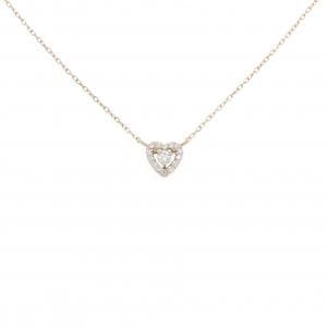 K18PG ハート ダイヤモンド ネックレス 0.14CT