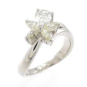 PT900 フラワー ダイヤモンド リング 0.58CT
