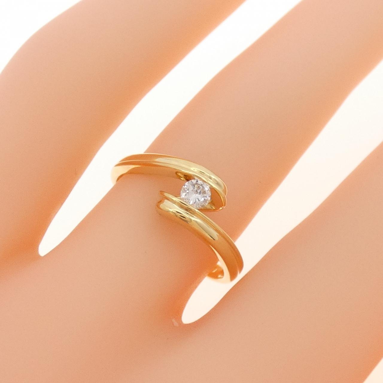 K18YG ダイヤモンド リング 0.10CT