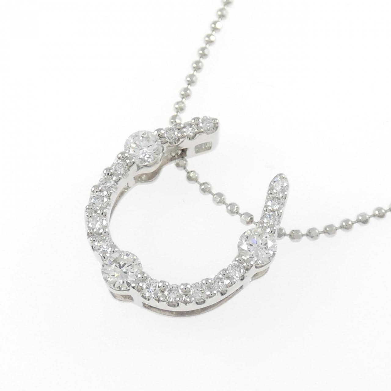 PT900/PT850 ホースシュー ダイヤモンド ネックレス 0.70CT