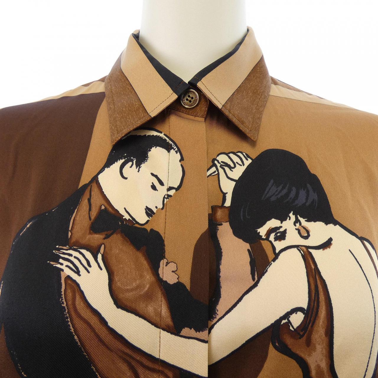 エルメス HERMES SWINGING SAINTGERMAIN sh617 ツイルレーヌ シャツ