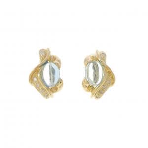 K18YG ブルートパーズ イヤリング 3.00CT