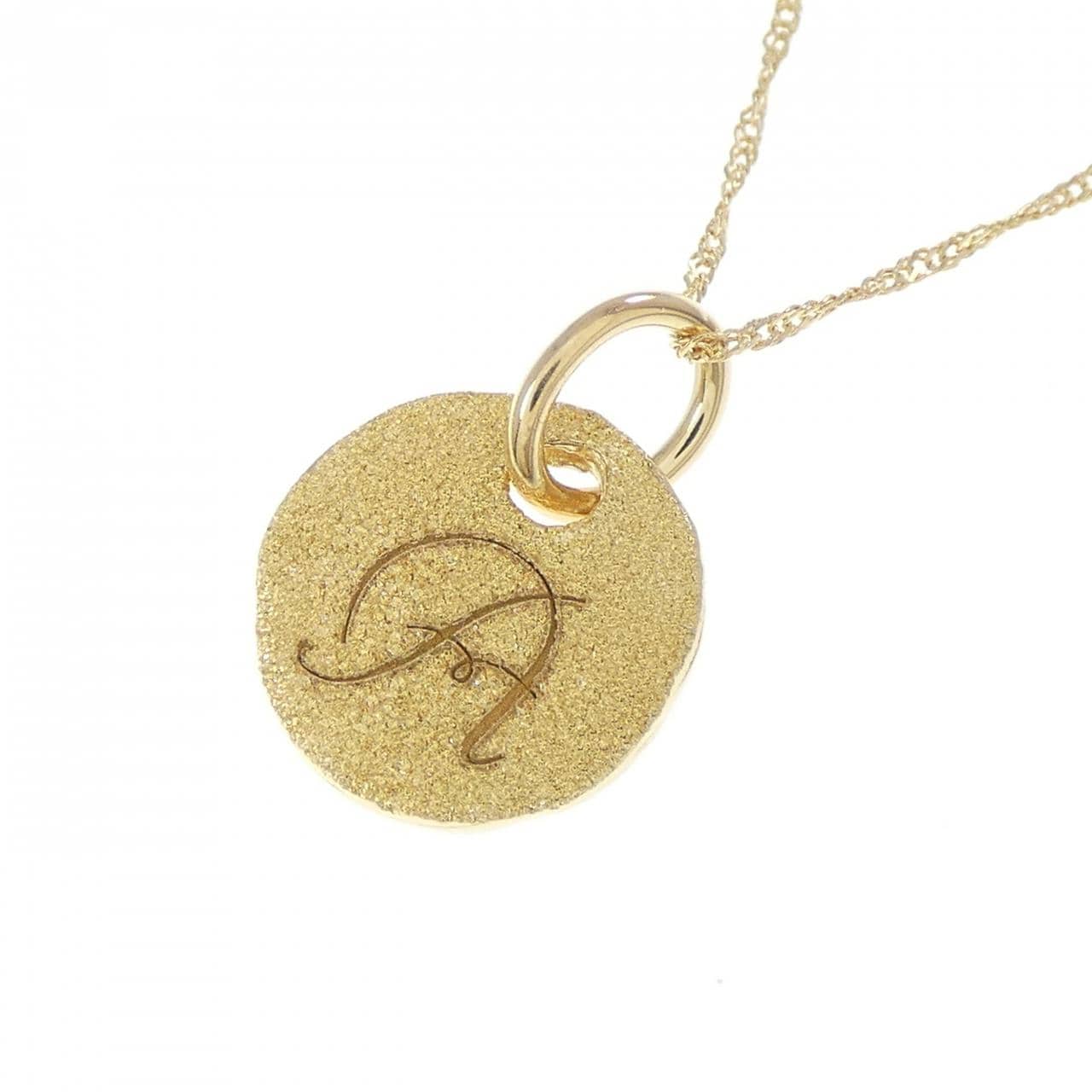 K18YG イニシャルA ネックレス