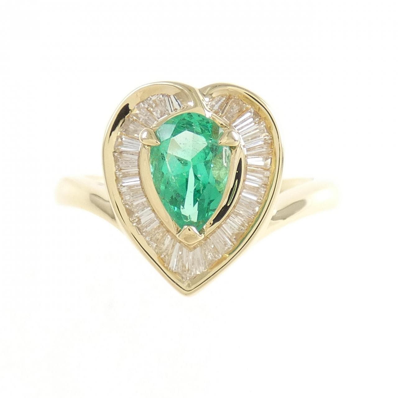 K18YG エメラルド リング 0.56CT