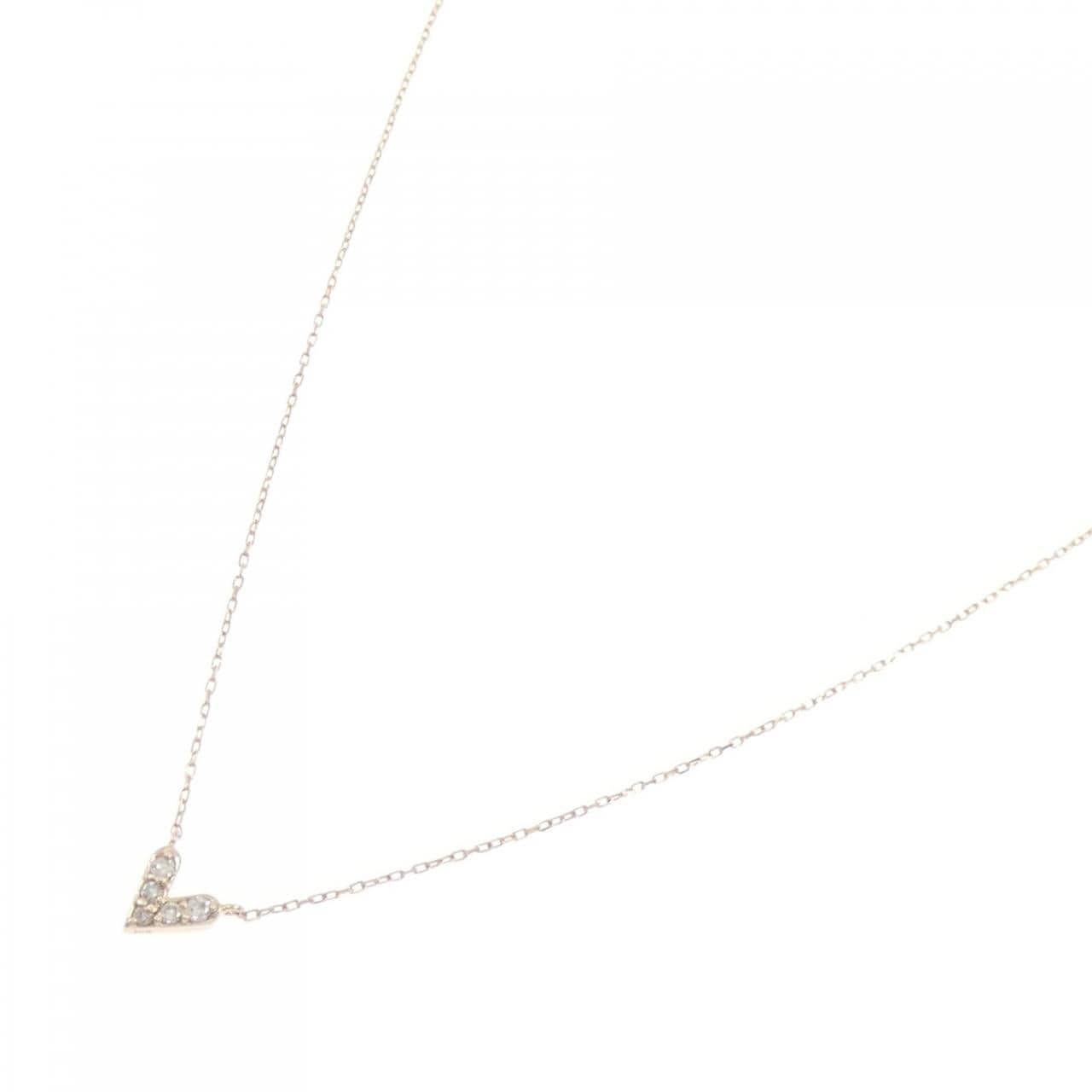 K10PG ハート ダイヤモンド ネックレス 0.05CT