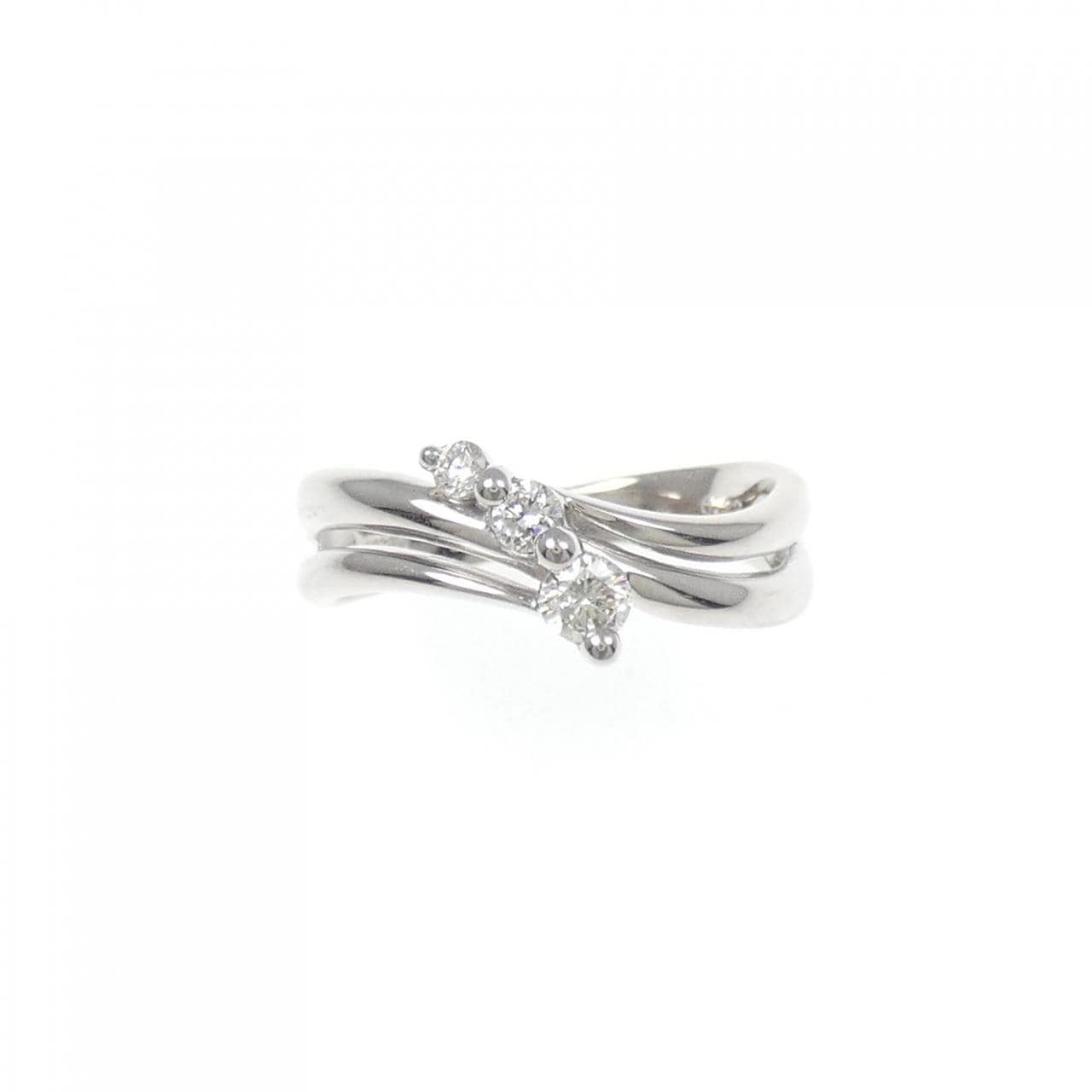 K18WG ダイヤモンド リング 0.22CT