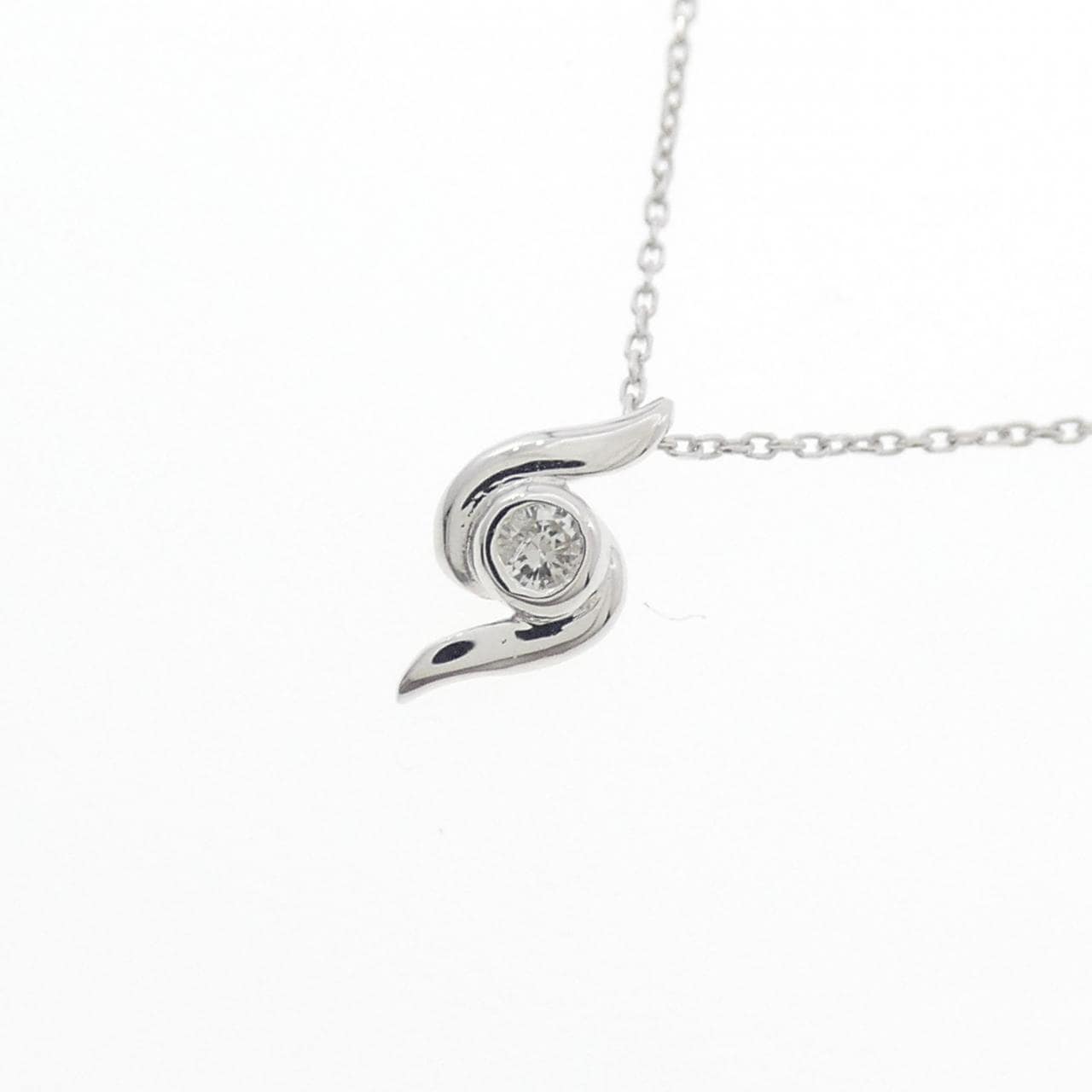 K10WG ダイヤモンド ネックレス 0.05CT