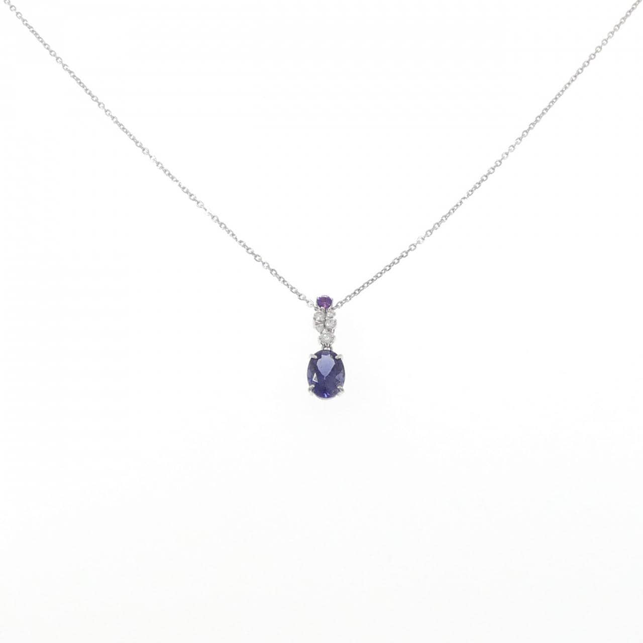 PT900/PT850 アイオライト ネックレス 1.11CT