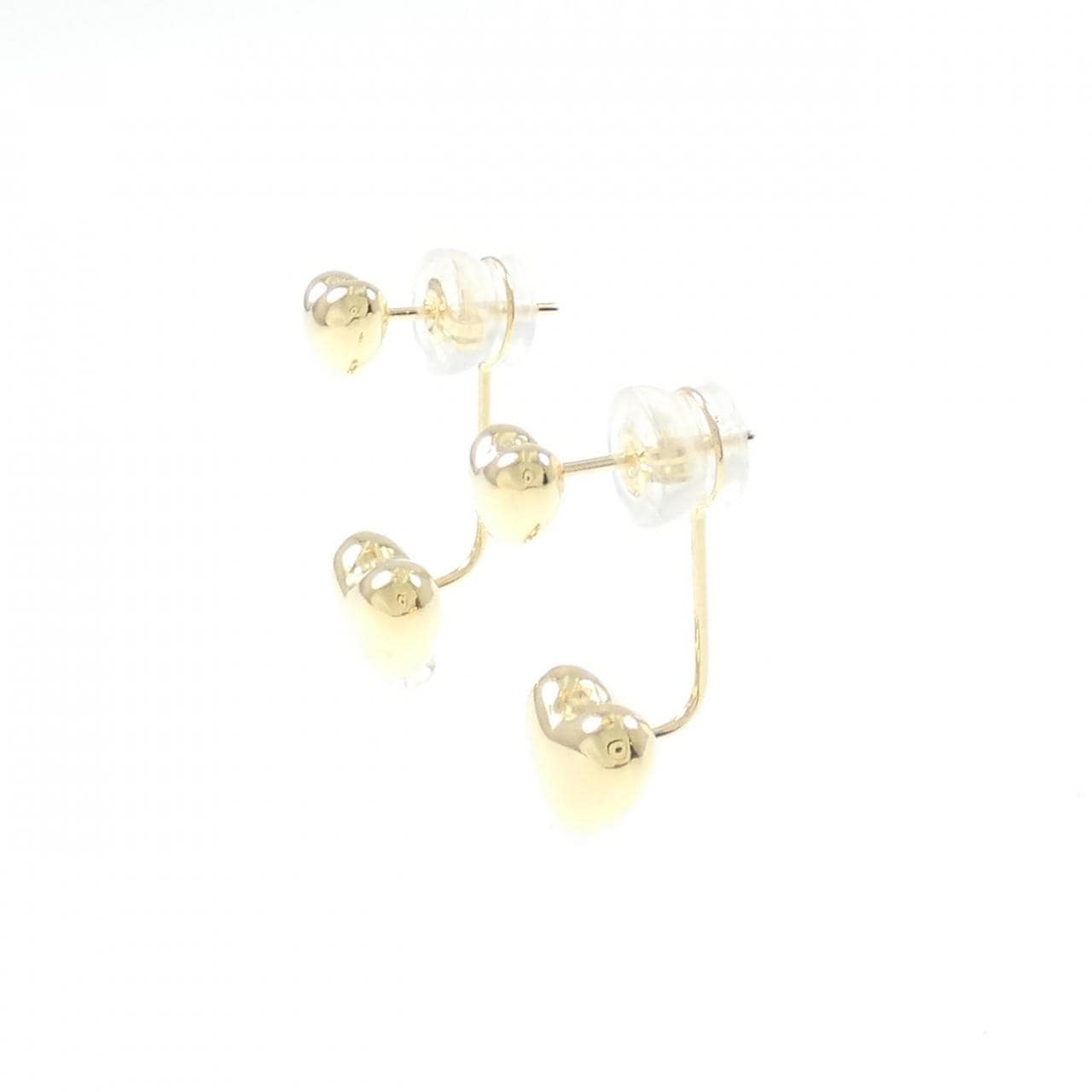 [BRAND NEW] K18YG heart earrings