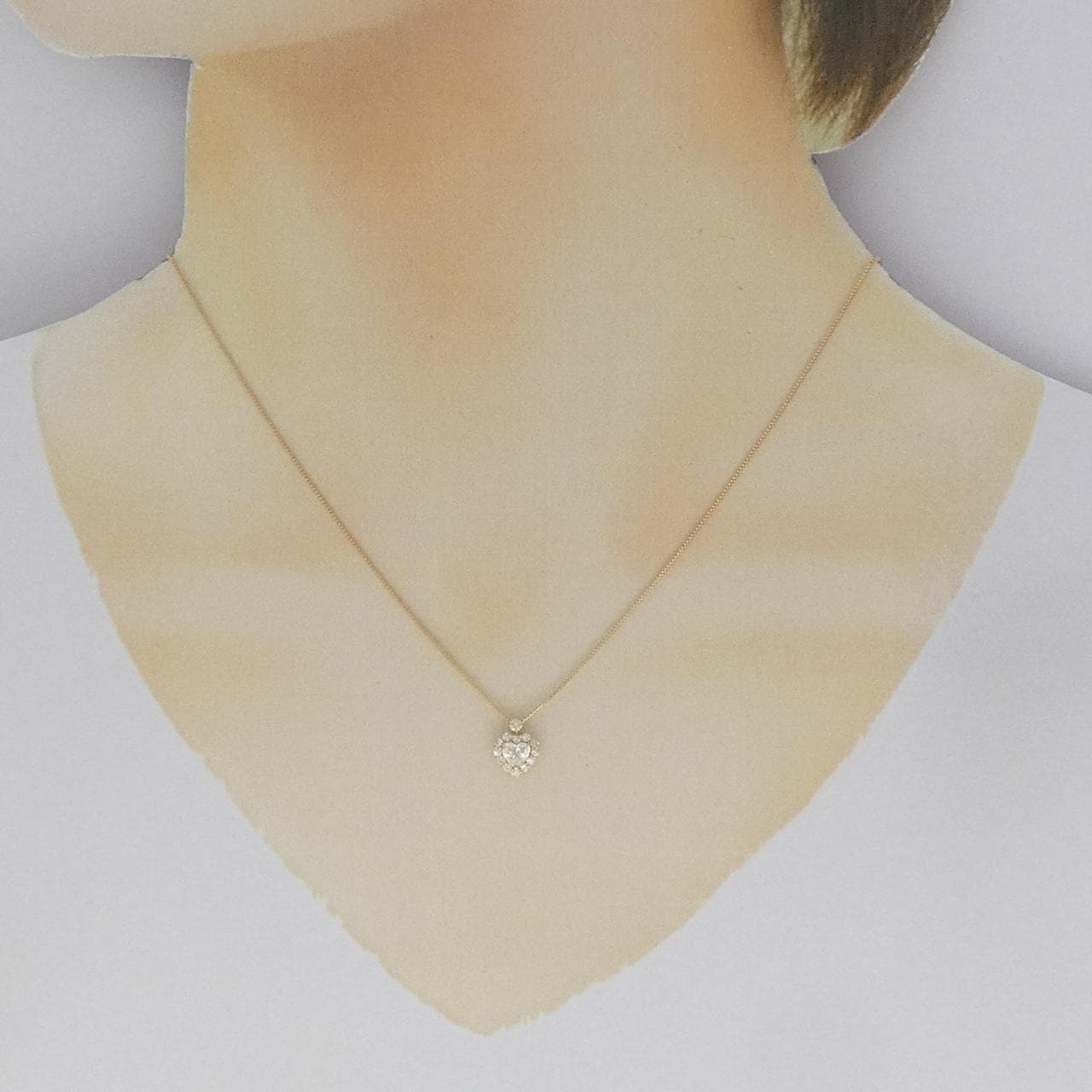 【新品】K18YG ハート ダイヤモンド ネックレス 0.30CT