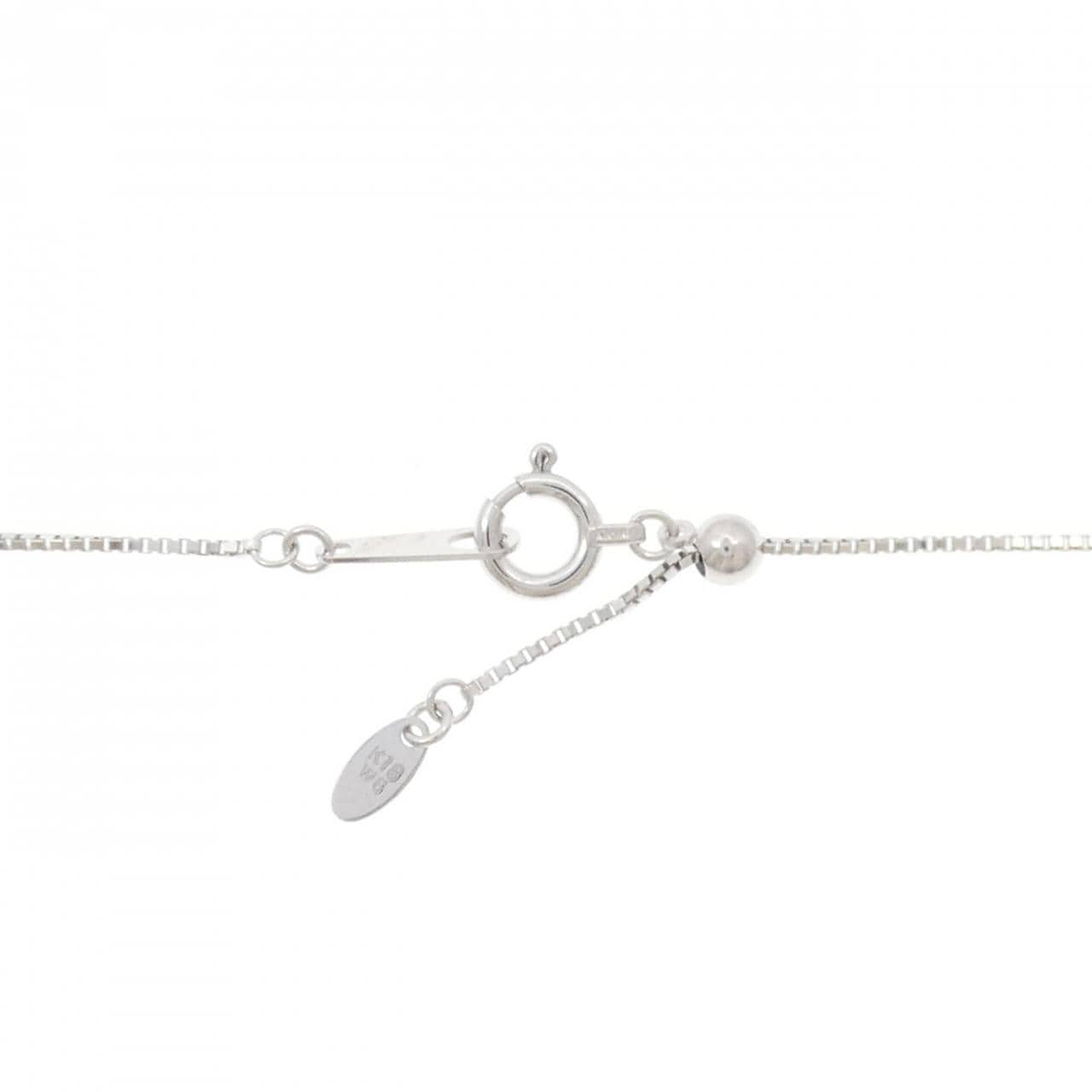 K18WG クロス ダイヤモンド ネックレス 0.50CT
