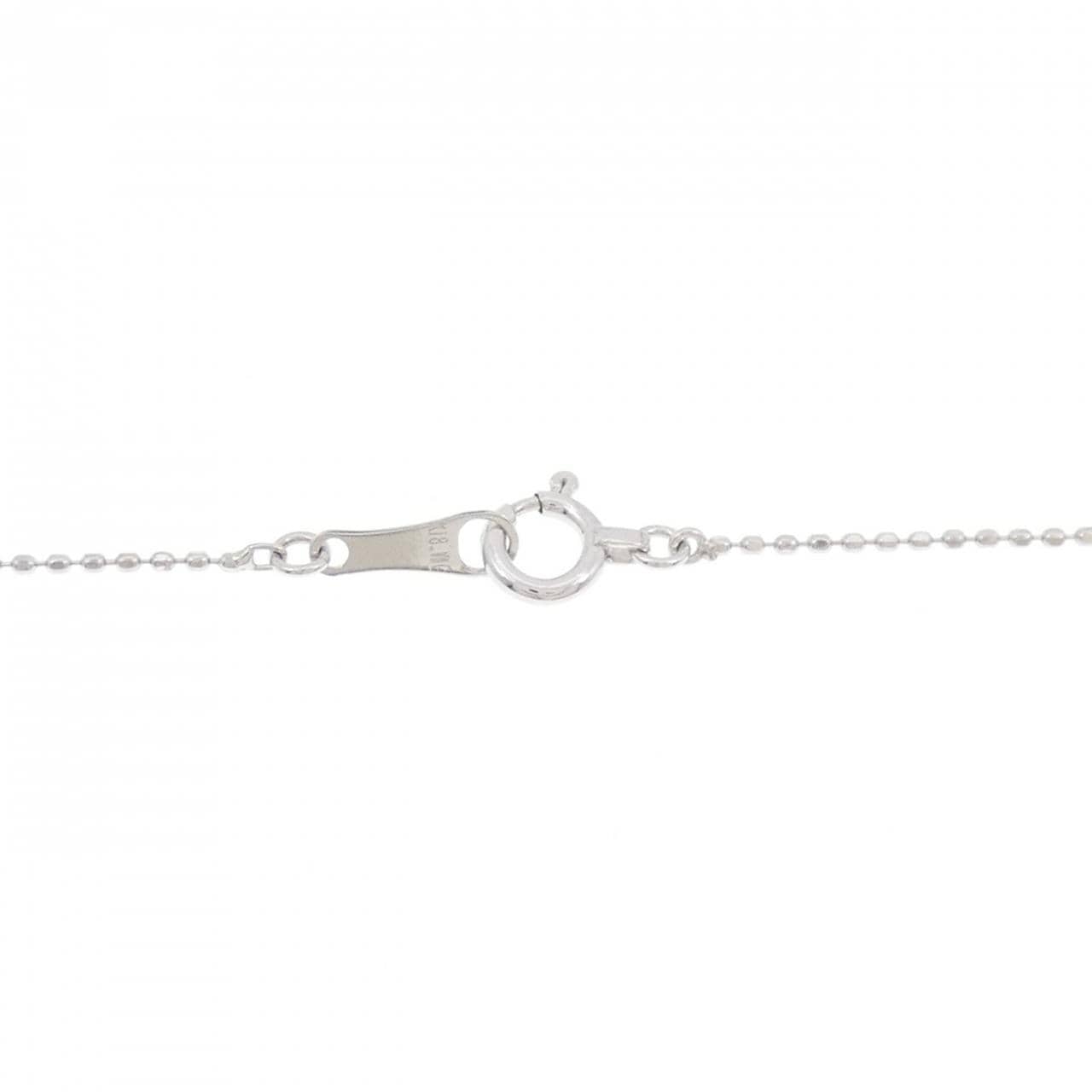 K18WG 白蝶パール ネックレス 10.4mm